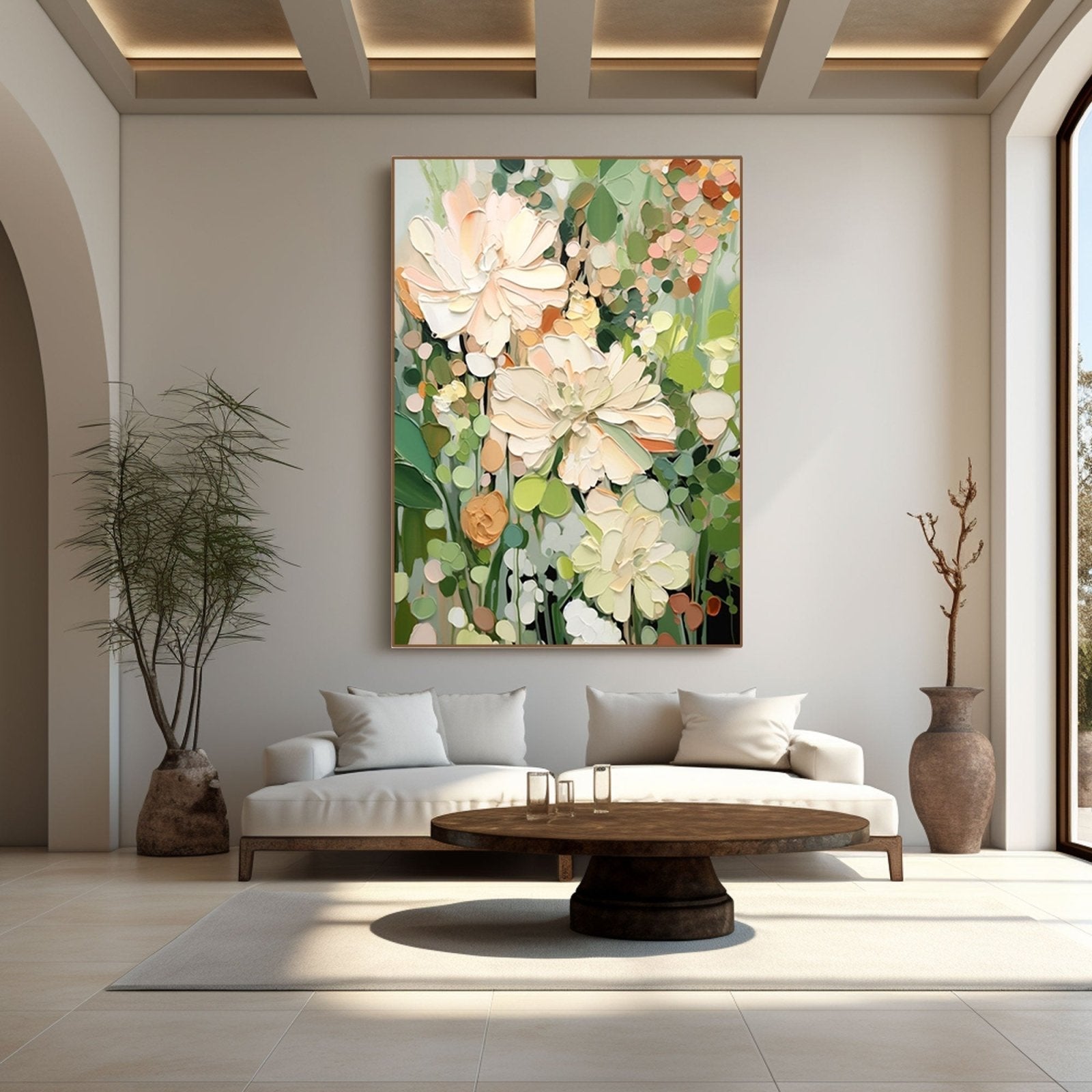"Blooming Serenade" - Colorful Impasto Flower Painting | Canvas Art #TC 168