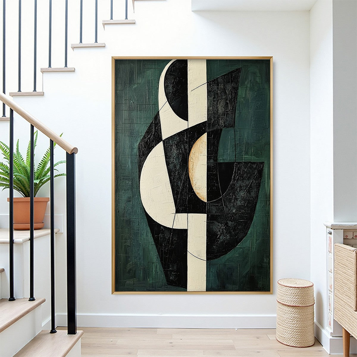 Mid-Century Modern Inspired Art | Large Abstract Painting #AA 206