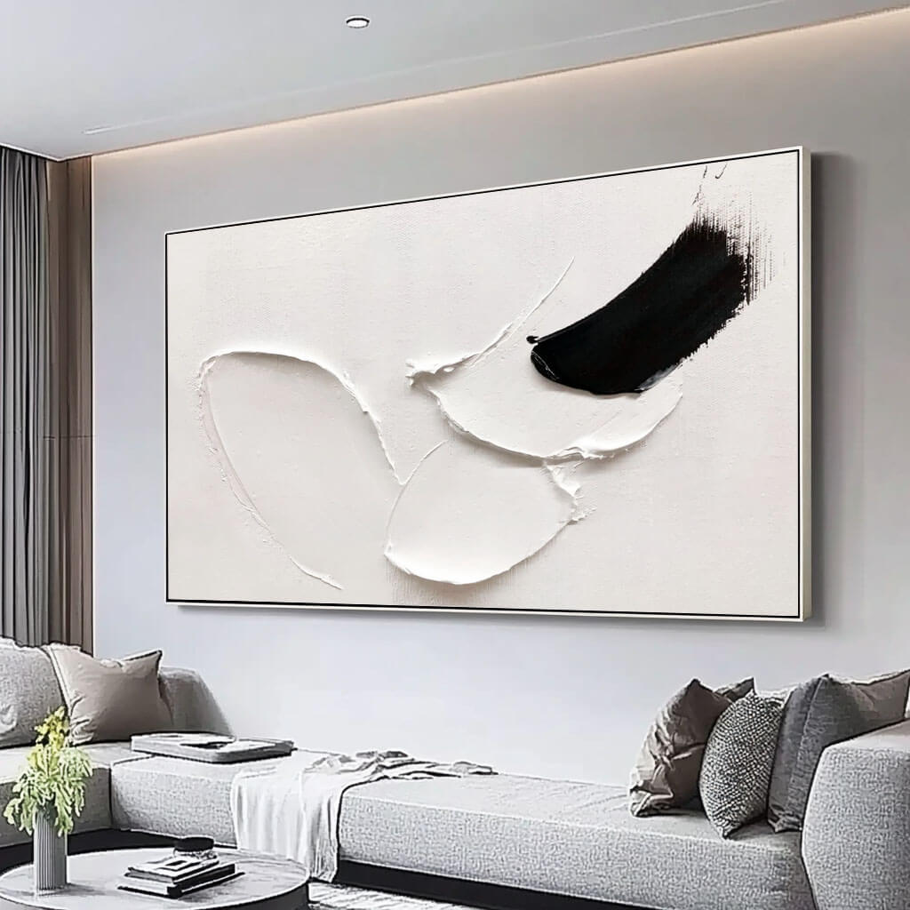 Minimalist Statement Art | Bold Stroke Textured Painting #JJ 438