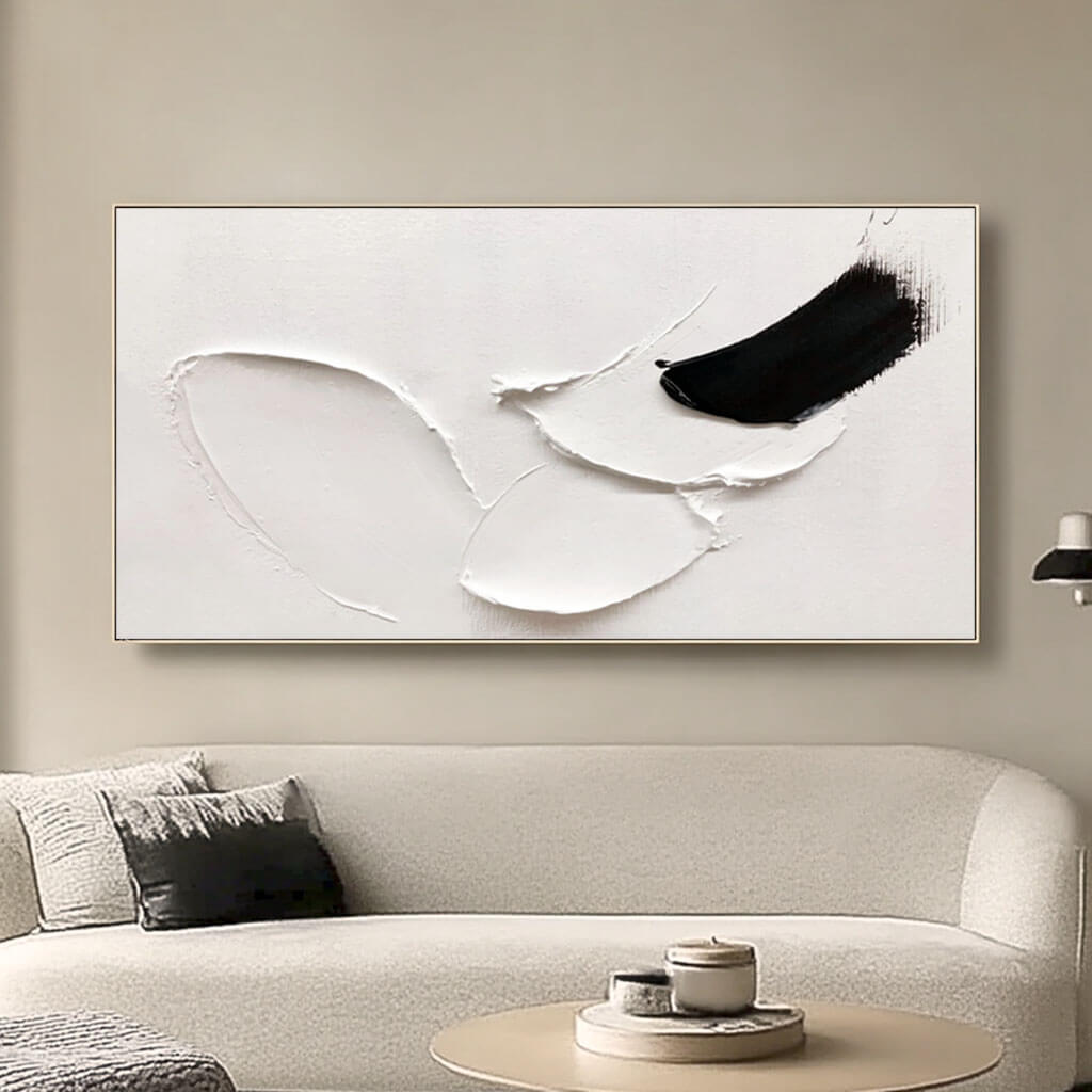 Minimalist Statement Art | Bold Stroke Textured Painting #JJ 438