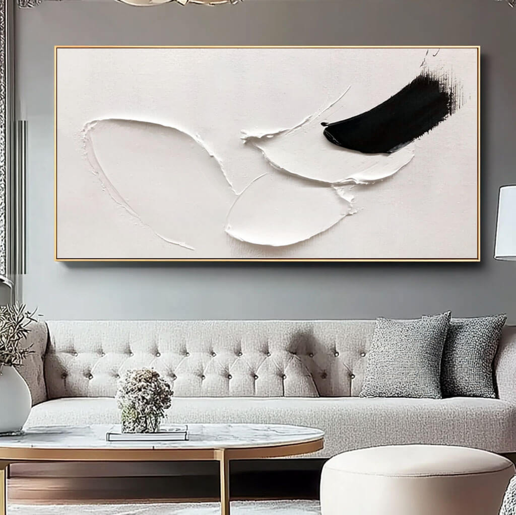 Minimalist Statement Art | Bold Stroke Textured Painting #JJ 438