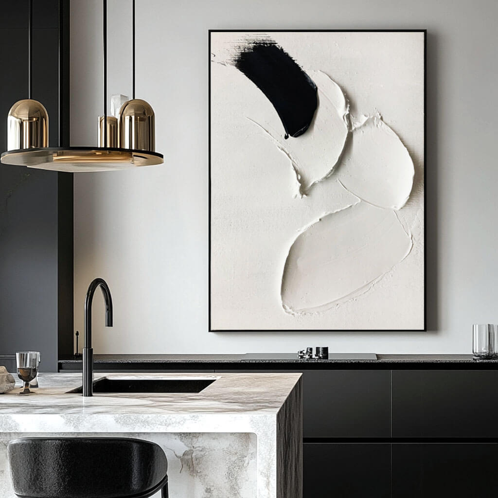 Wabi Sabi Wall Decor | Japandi Textured Canvas Art #JJ 437