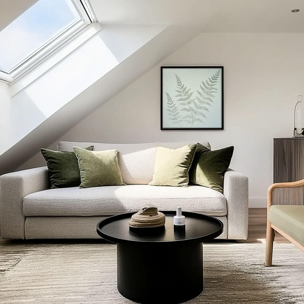 Textured Botanical Wall Art - Modern Fern Canvas Painting #JJ 431