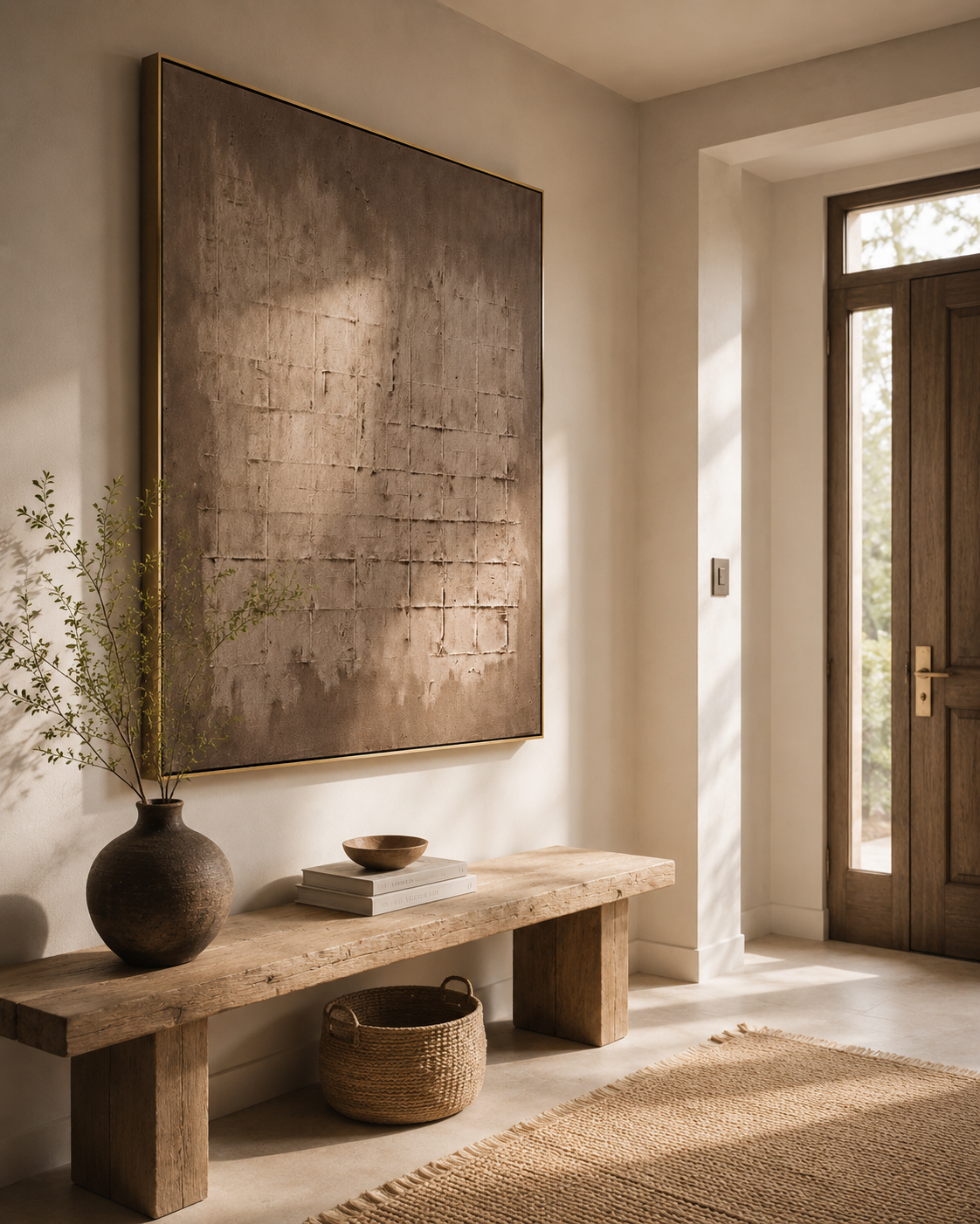Quiet Structure – Neutral Textured Wall Art for Organic Modern Interiors