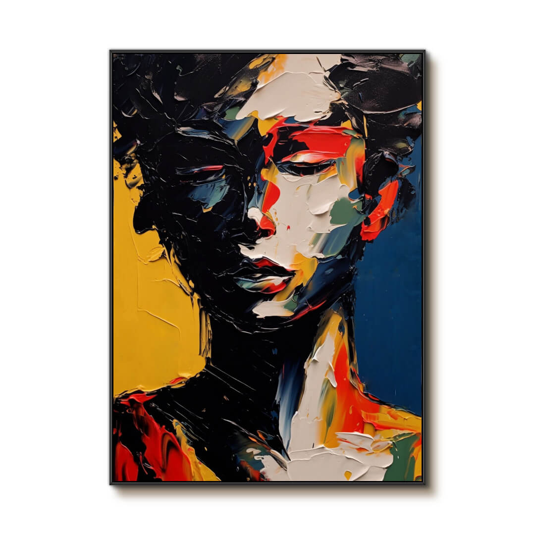 Textured Palette Knife Art | Abstract Woman Portrait on Canvas #ZZ 226