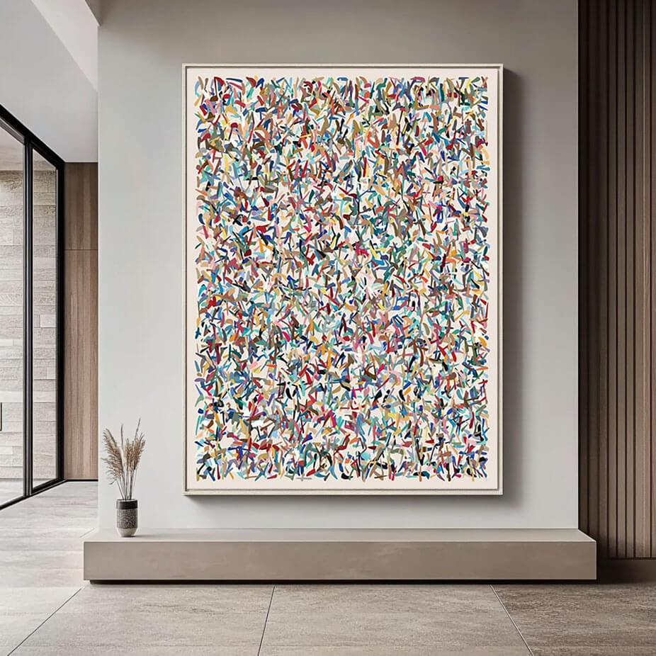 Abstract Confetti Painting | Modern Multicolor Wall Art #AA 060