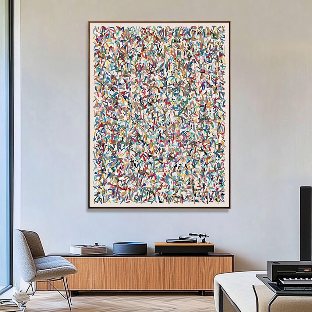 Abstract Confetti Painting | Modern Multicolor Wall Art #AA 060