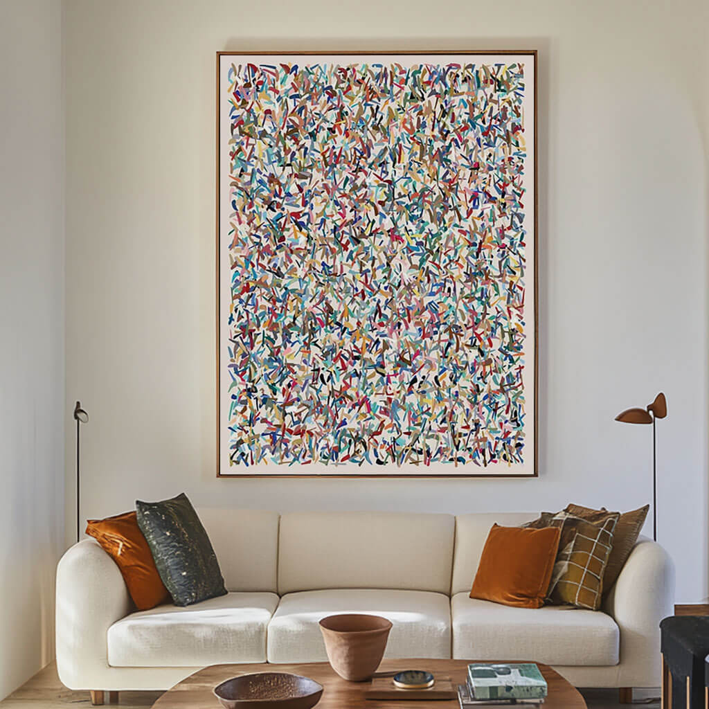 Abstract Confetti Painting | Modern Multicolor Wall Art #AA 060