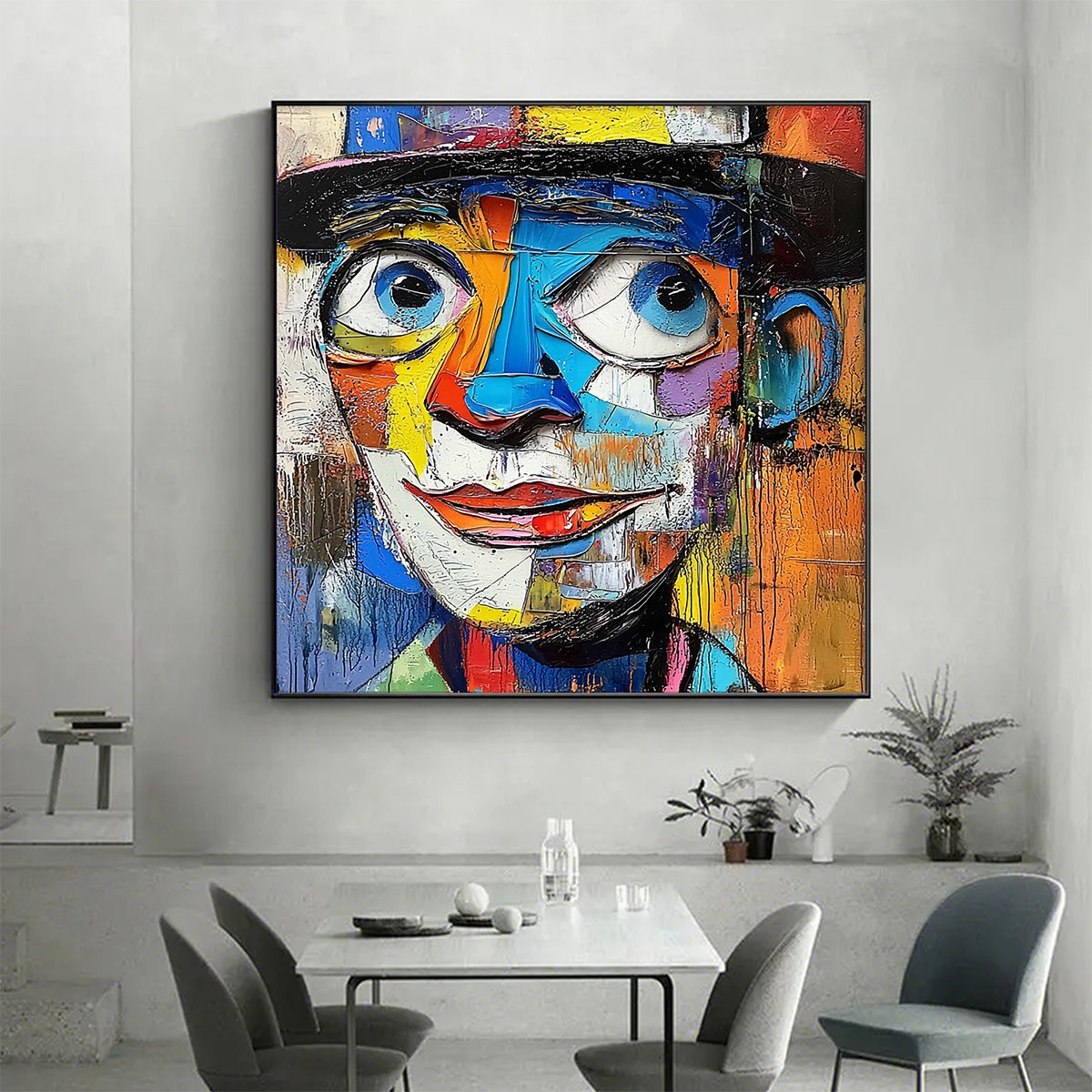 Bold Colorful Face Painting | Contemporary Statement Art #AA 008