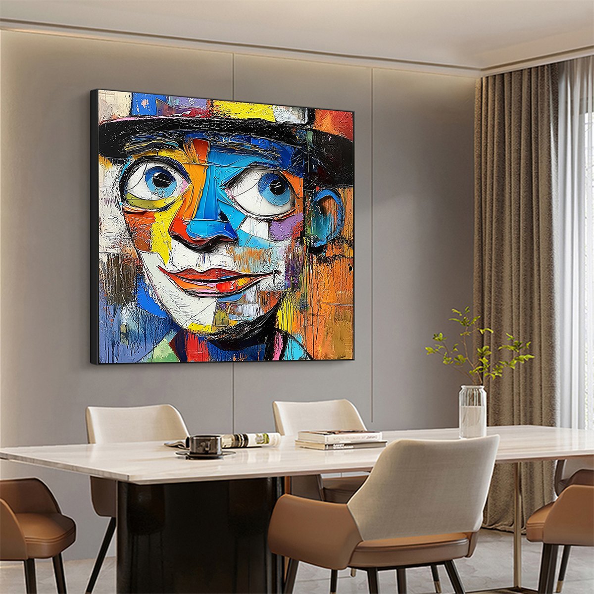 Bold Colorful Face Painting | Contemporary Statement Art #AA 008