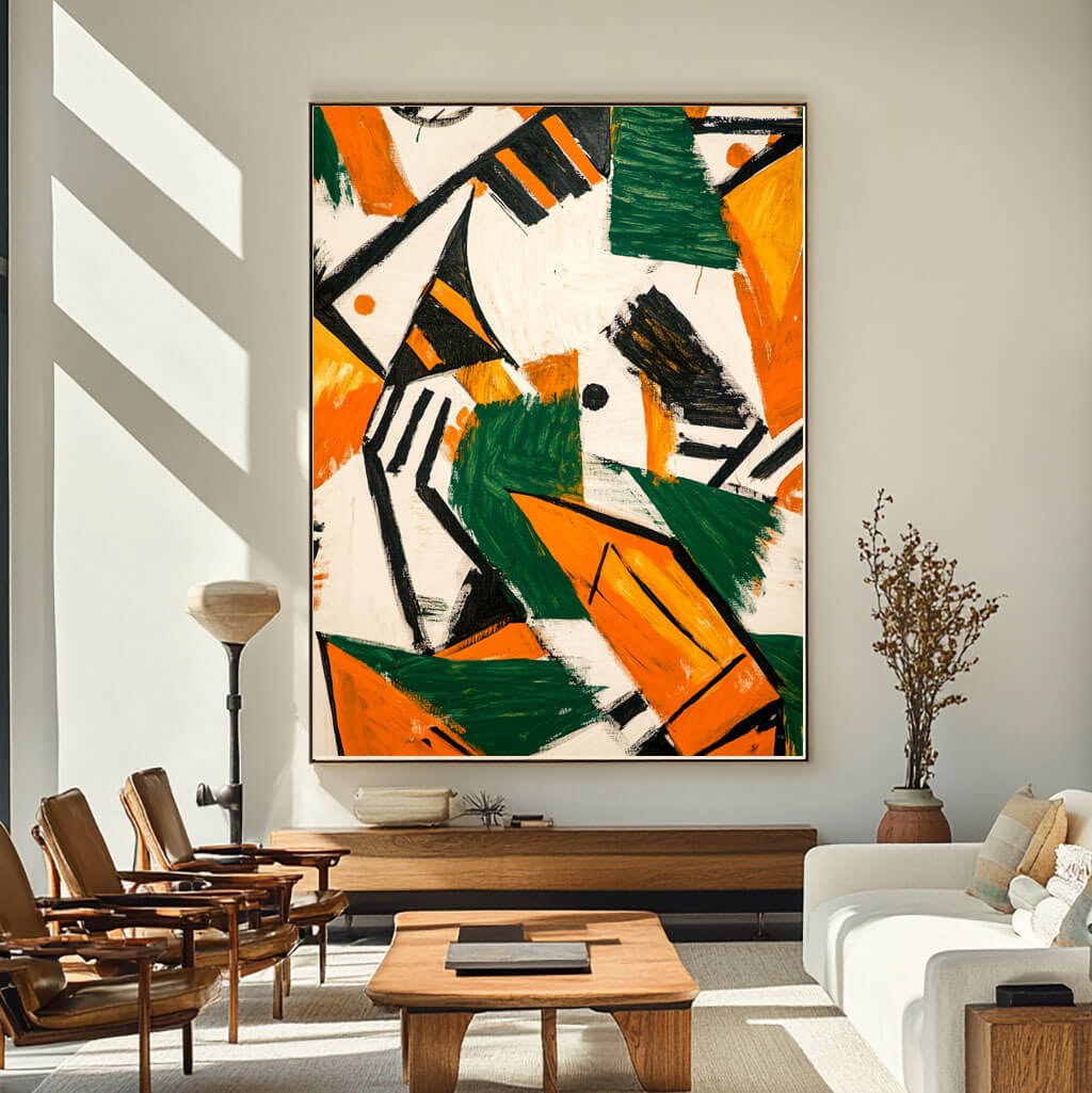 Dynamic Geometric Composition | Modern Abstract Wall Art #AA 148