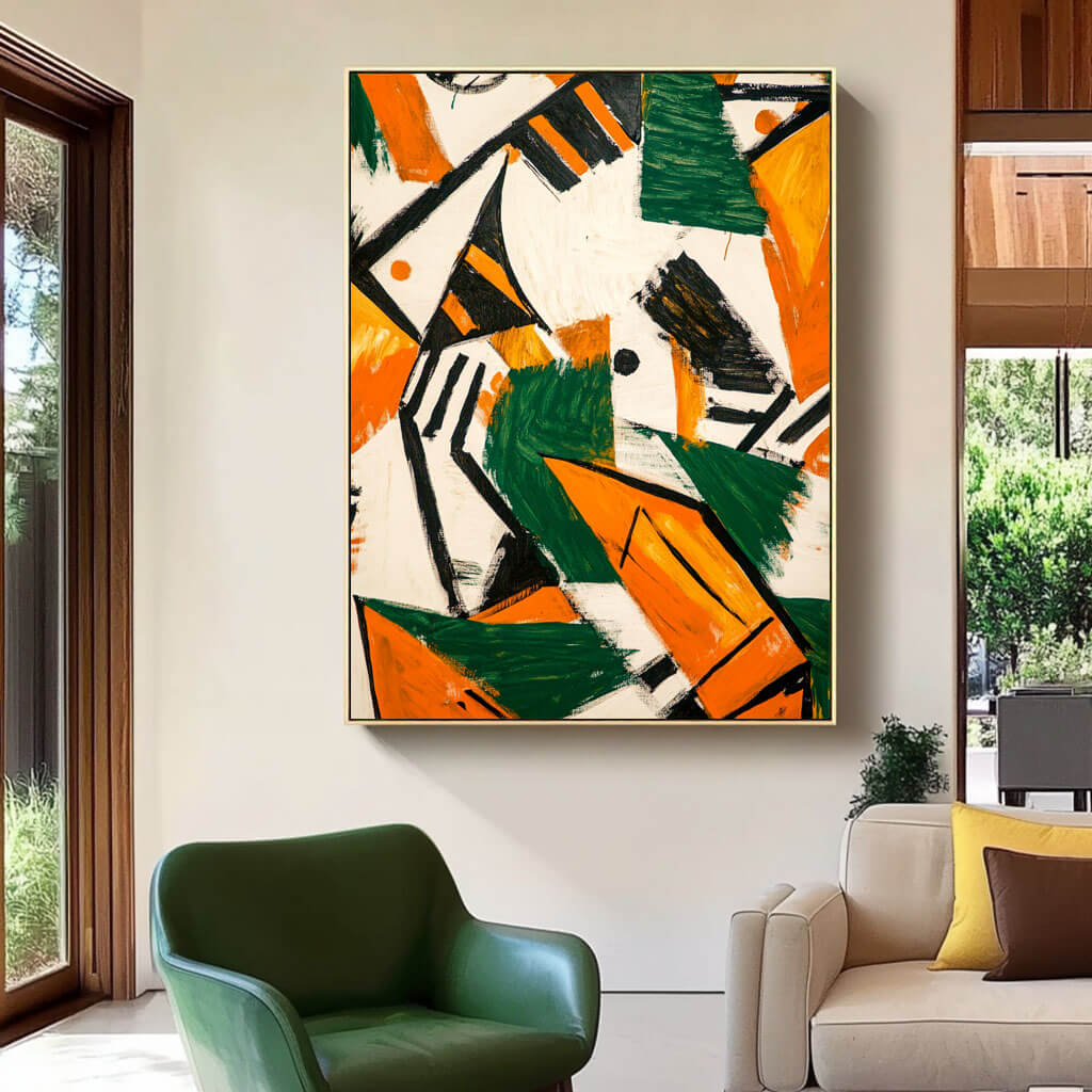 Dynamic Geometric Composition | Modern Abstract Wall Art #AA 148