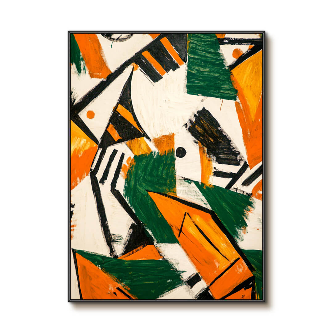 Dynamic Geometric Composition | Modern Abstract Wall Art #AA 148