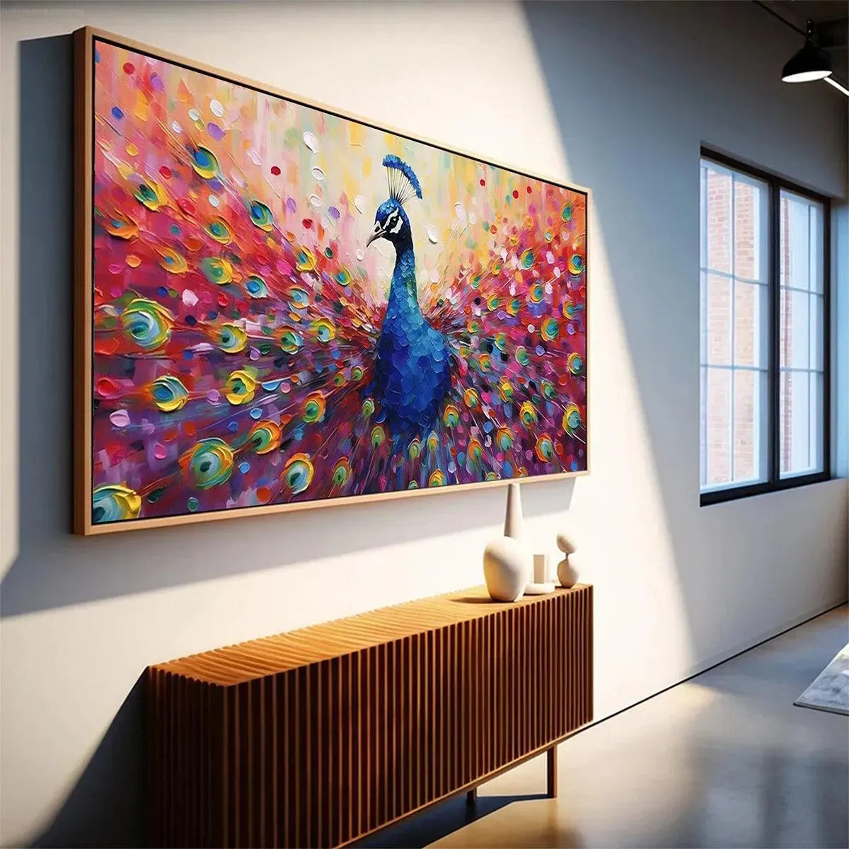 Colorful Peacock Painting | Vibrant Animal Wall Art #AA 124