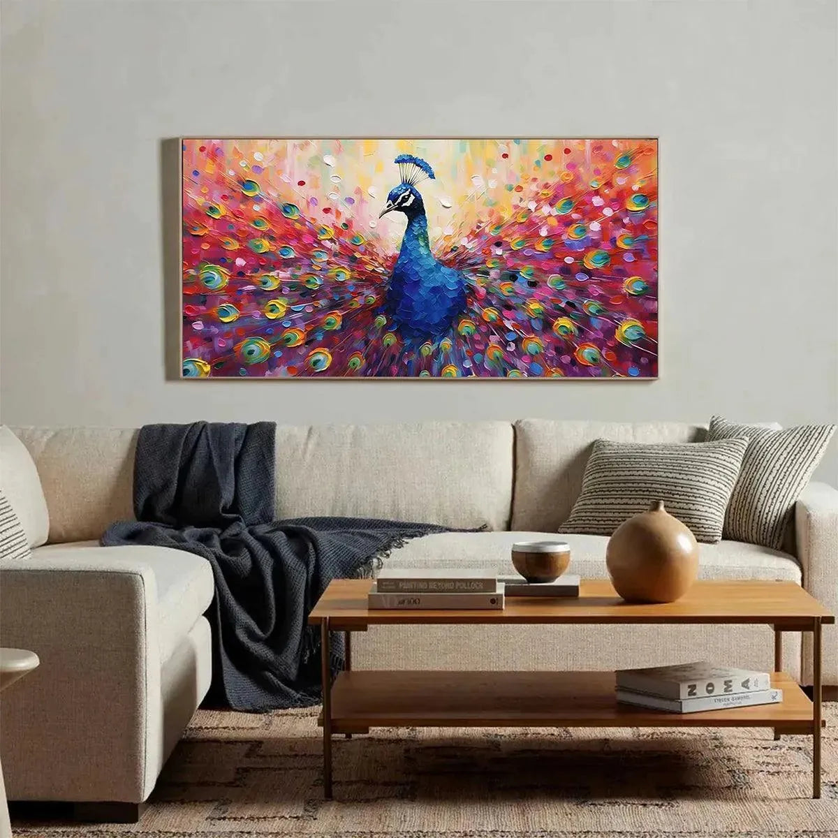 Colorful Peacock Painting | Vibrant Animal Wall Art #AA 124