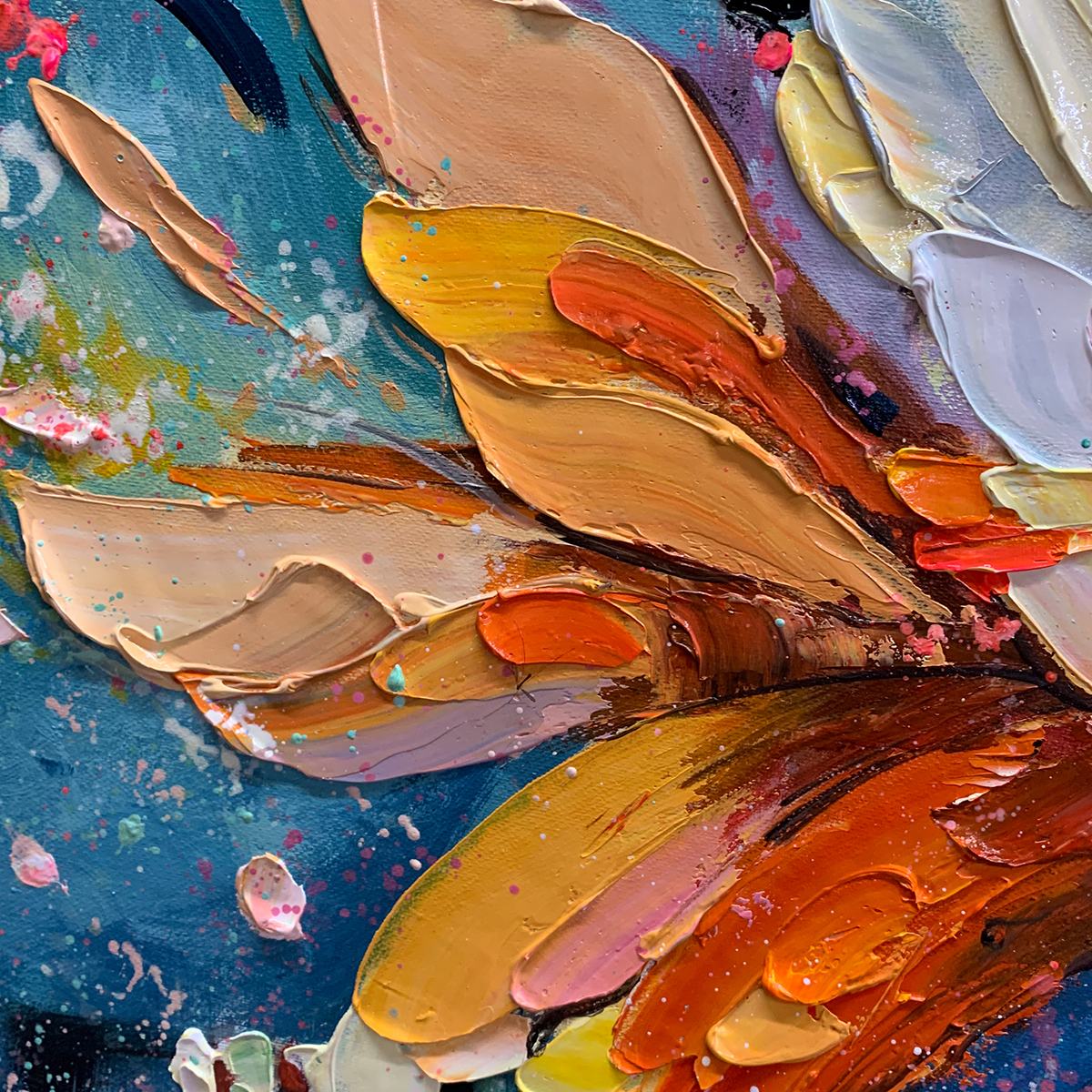 Colorful Abstract Butterfly Painting | Vibrant Animal Wall Art #AA 125