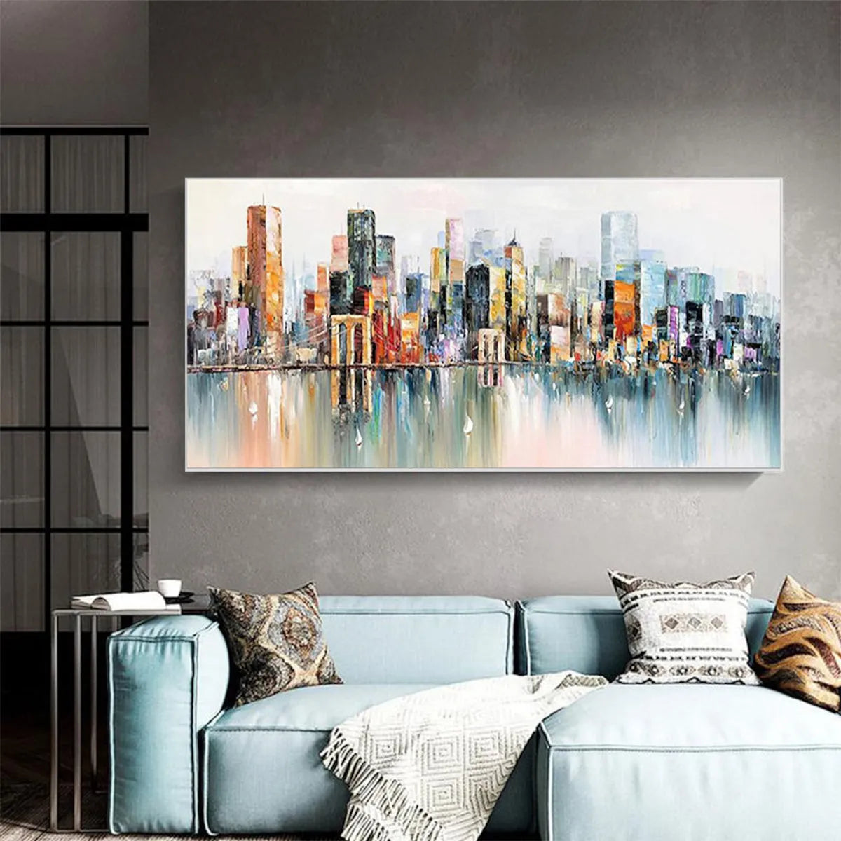 Colorful Abstract Cityscape | Modern Urban Wall Art #AA 083
