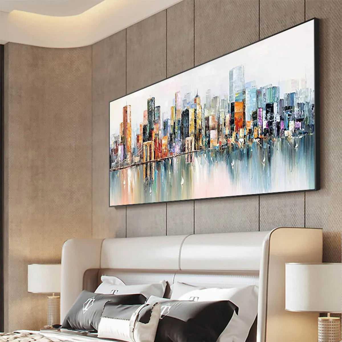 Colorful Abstract Cityscape | Modern Urban Wall Art #AA 083