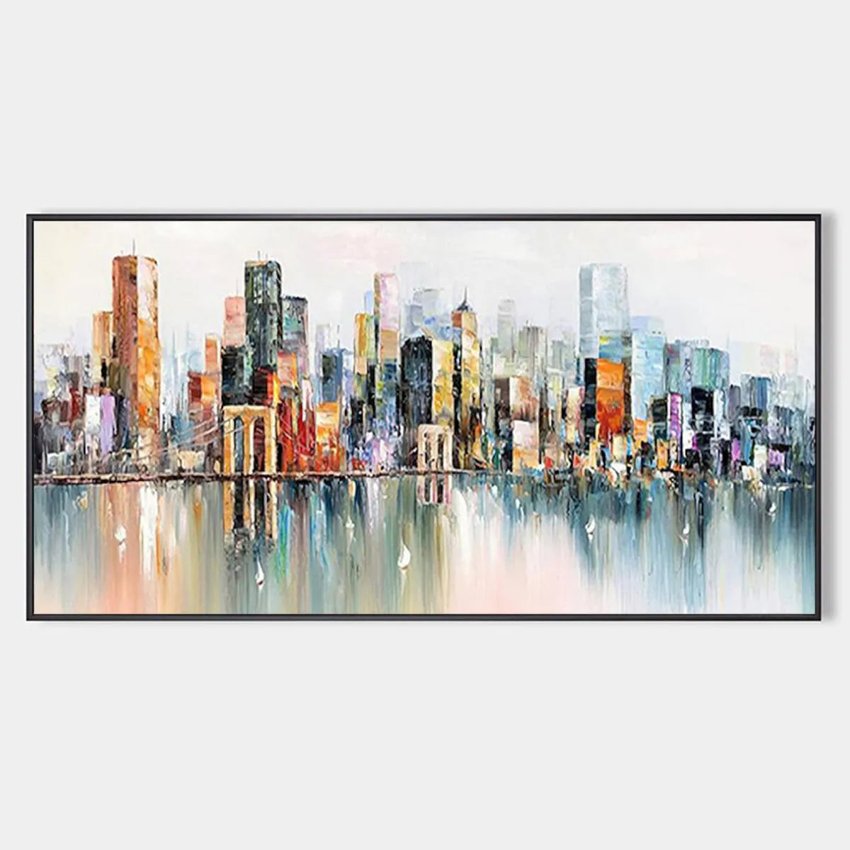 Colorful Abstract Cityscape | Modern Urban Wall Art #AA 083