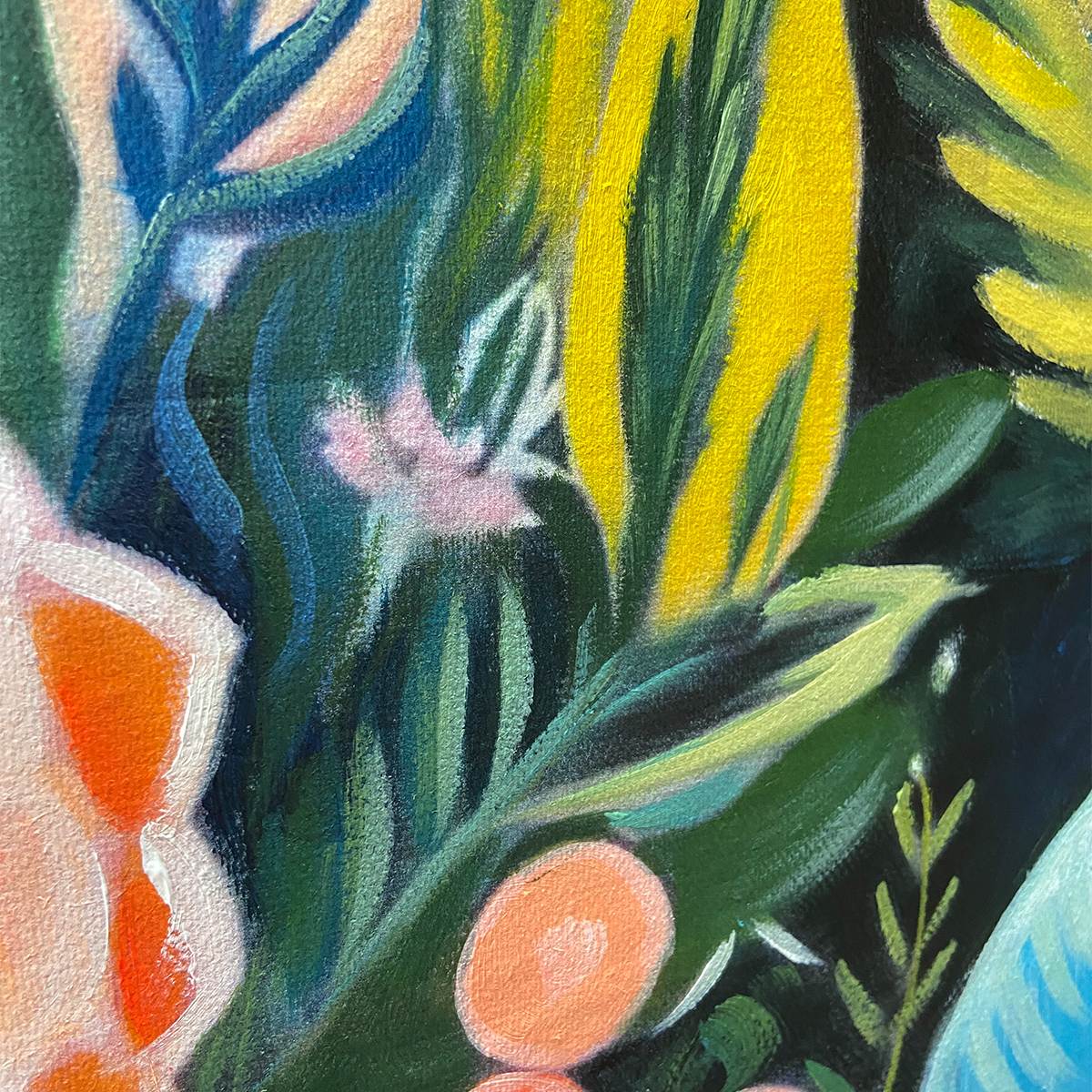 Colorful Floral Painting | Modern Botanical Wall Art #AA 126