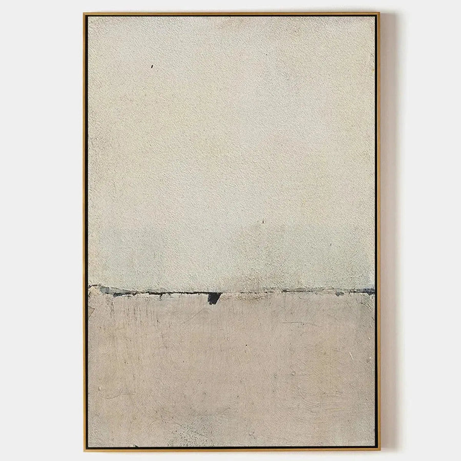 Beige and Cream Abstract Wall Art | Neutral Canvas Print #AA 339