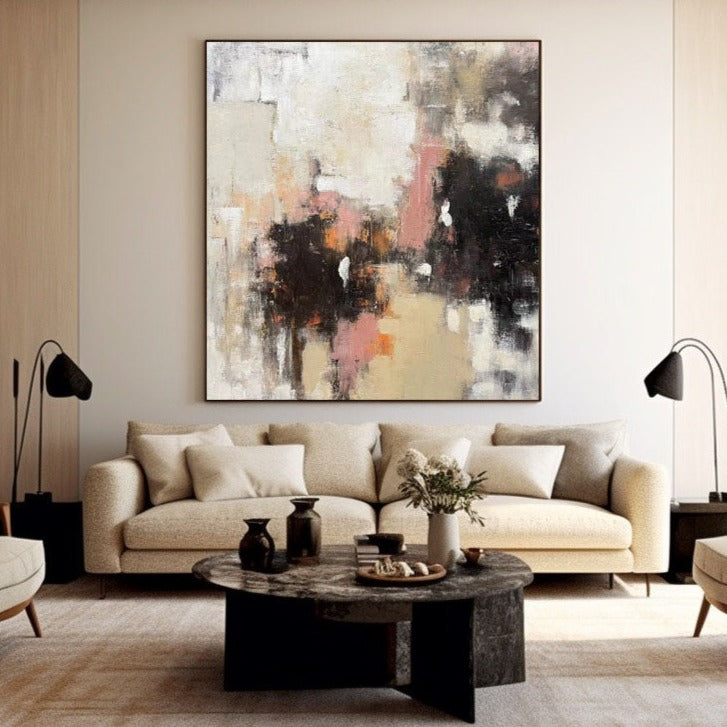 Hand-Painted Abstract Canvas Art | Modern Neutral Decor #AA 291