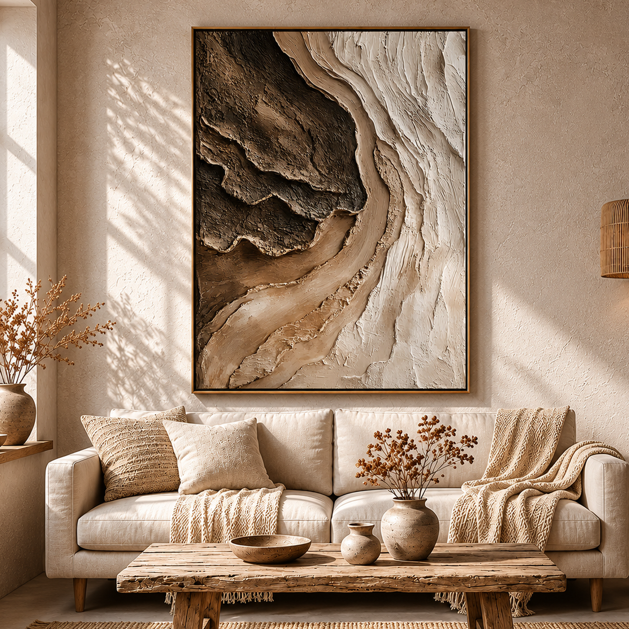 Canyon Flow – Organic Textured Abstract Wall Art