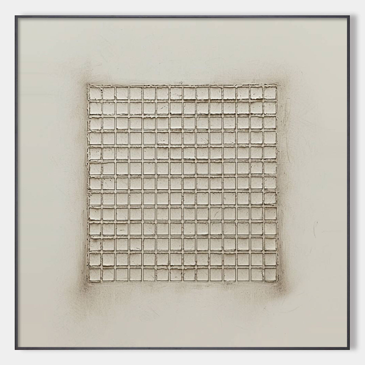 Wabi Sabi Wall Art | Textured Neutral Grid Painting #AA 131