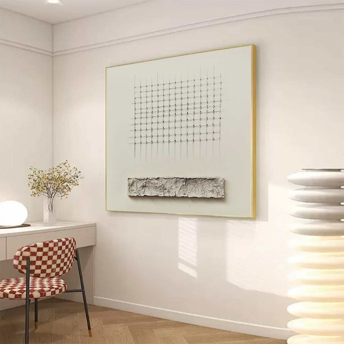 Conceptual Minimalist Art | 3D Textured Drawing #AA 130