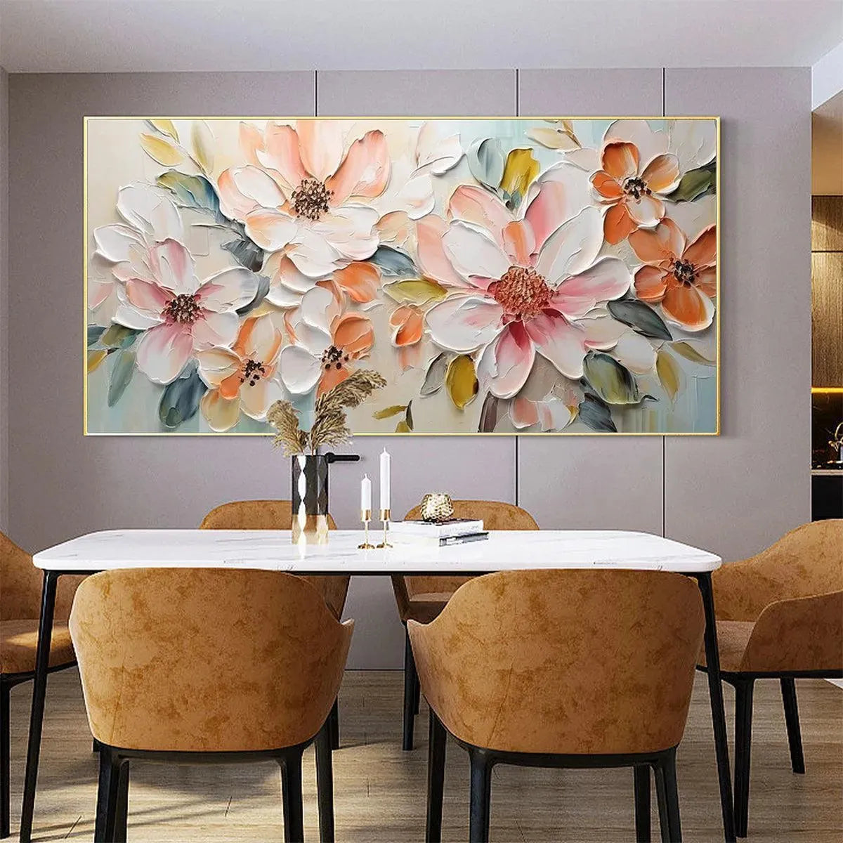 Abstract Cherry Blossom Painting | 3D Floral Wall Art #AA 133