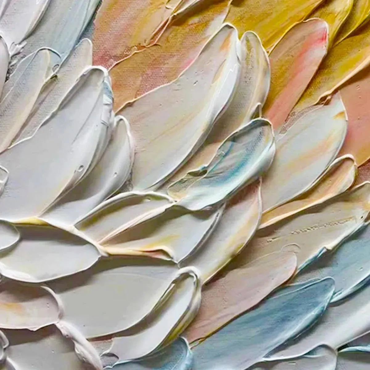 Textured 3D Abstract Flower | Impasto Floral Wall Art #AA 134