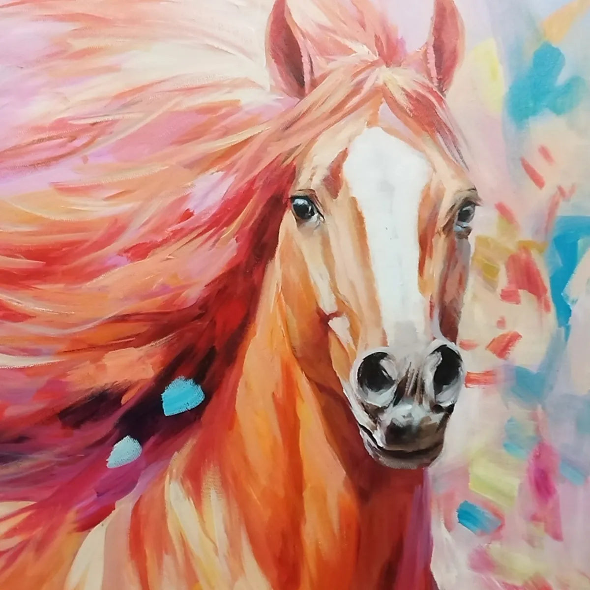 Dynamic Colorful Horse Art | Vibrant Abstract Animal Painting #ZZ 261