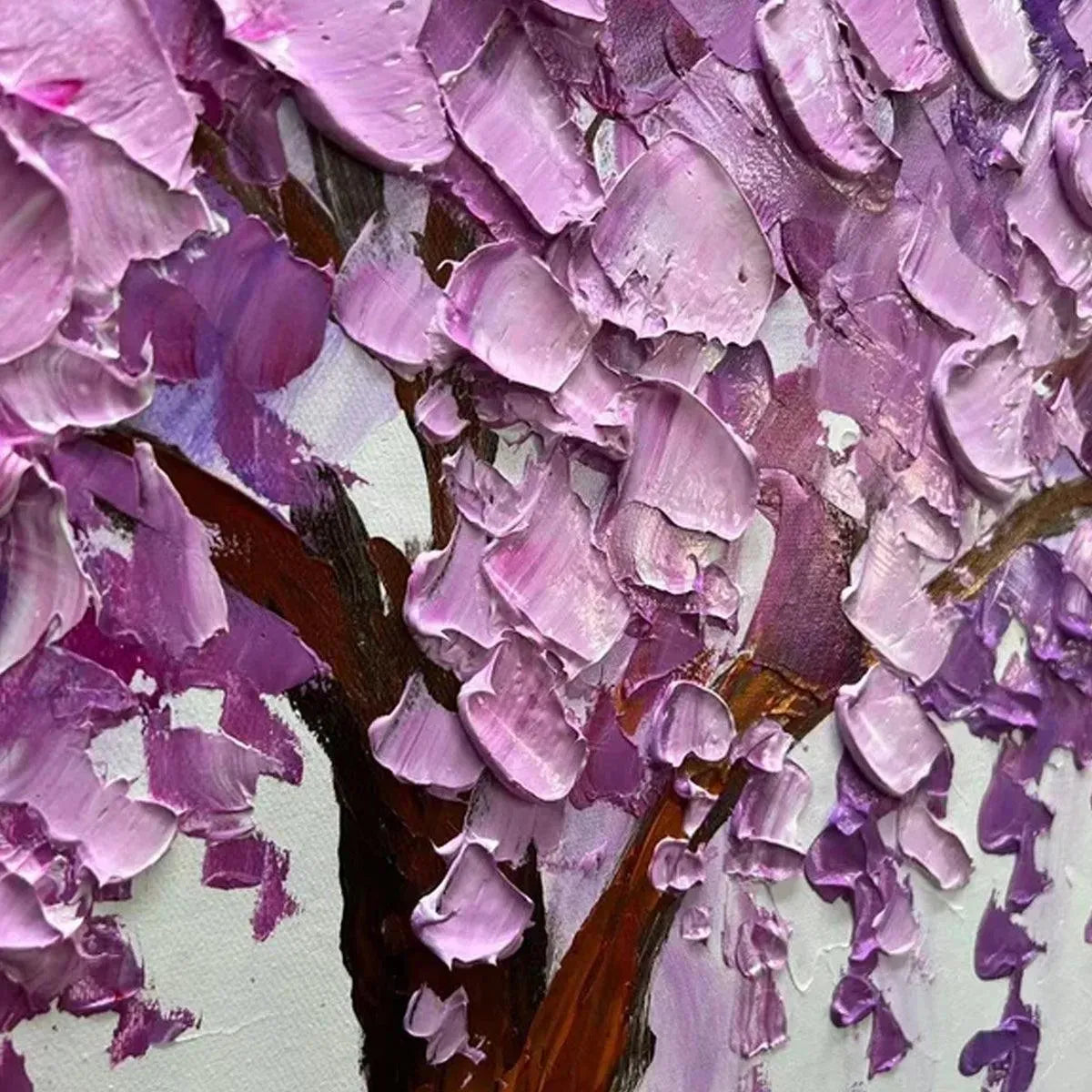 Purple Wisteria Tree Canvas Wall Art | Panoramic Landscape #AA 356