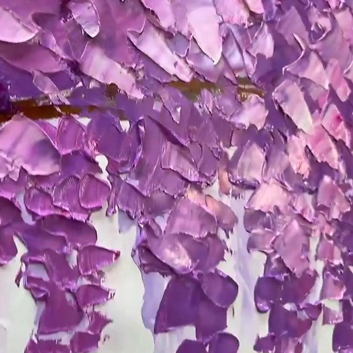 Purple Wisteria Tree Canvas Wall Art | Panoramic Landscape #AA 356