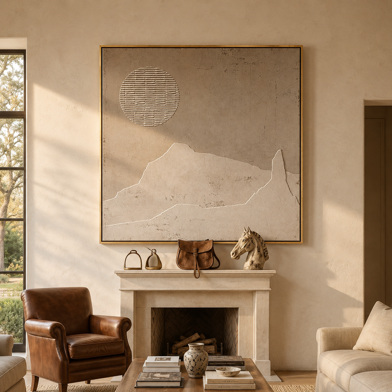 Desert Stillness – Wabi-Sabi Textured Wall Art for Organic Modern Interiors