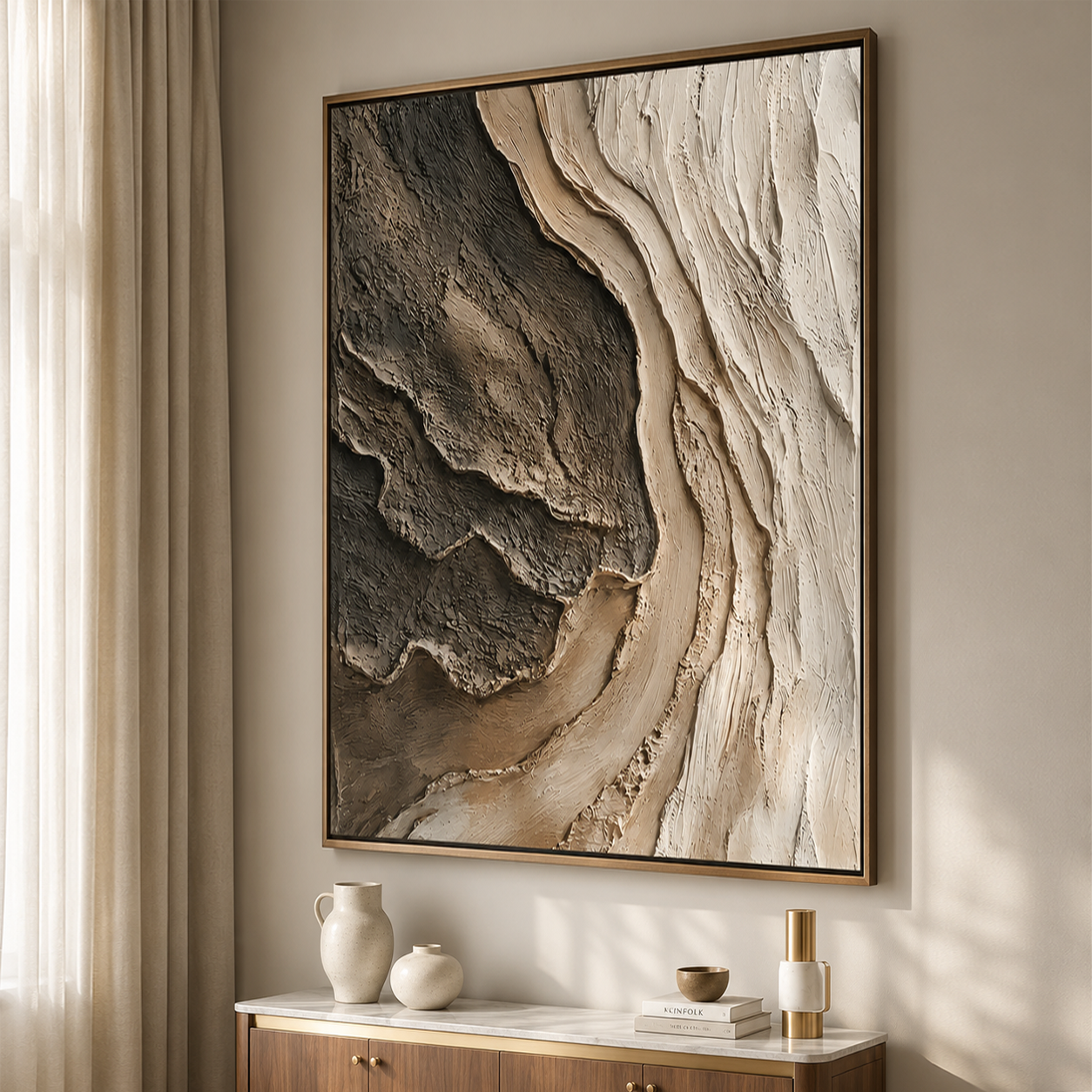Canyon Flow – Organic Textured Abstract Wall Art