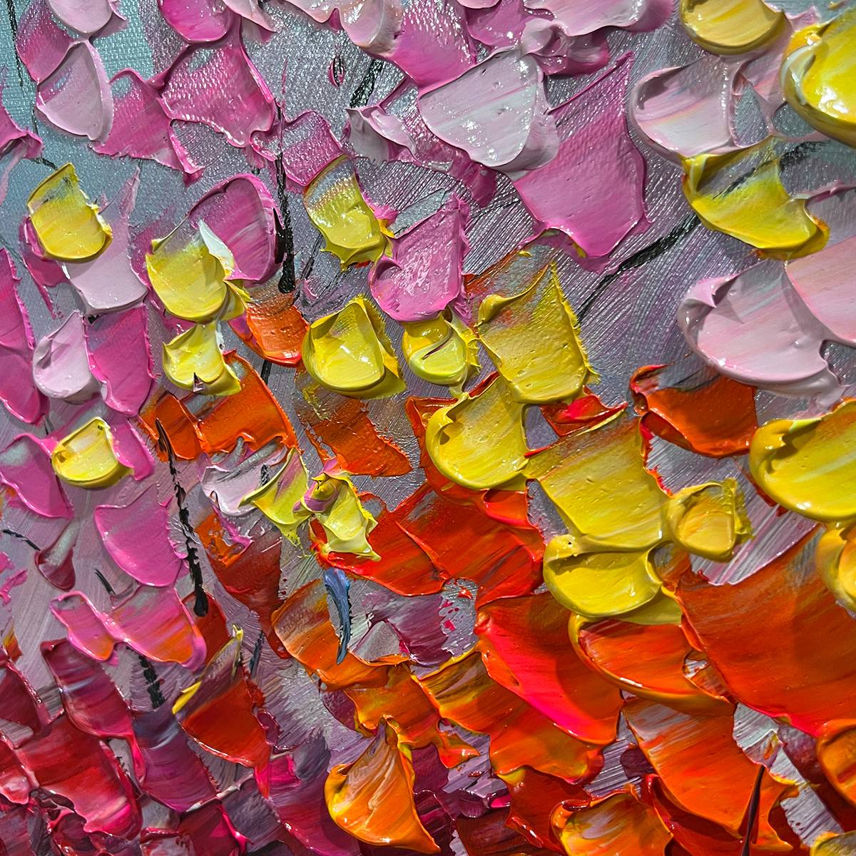 Colorful Abstract Tree Canvas Art | Rainbow Forest Landscape #AA 376