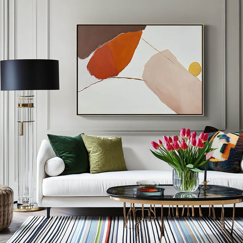 Minimalist Earth Tone Abstract Art | Modern Wall Decor #AA 151