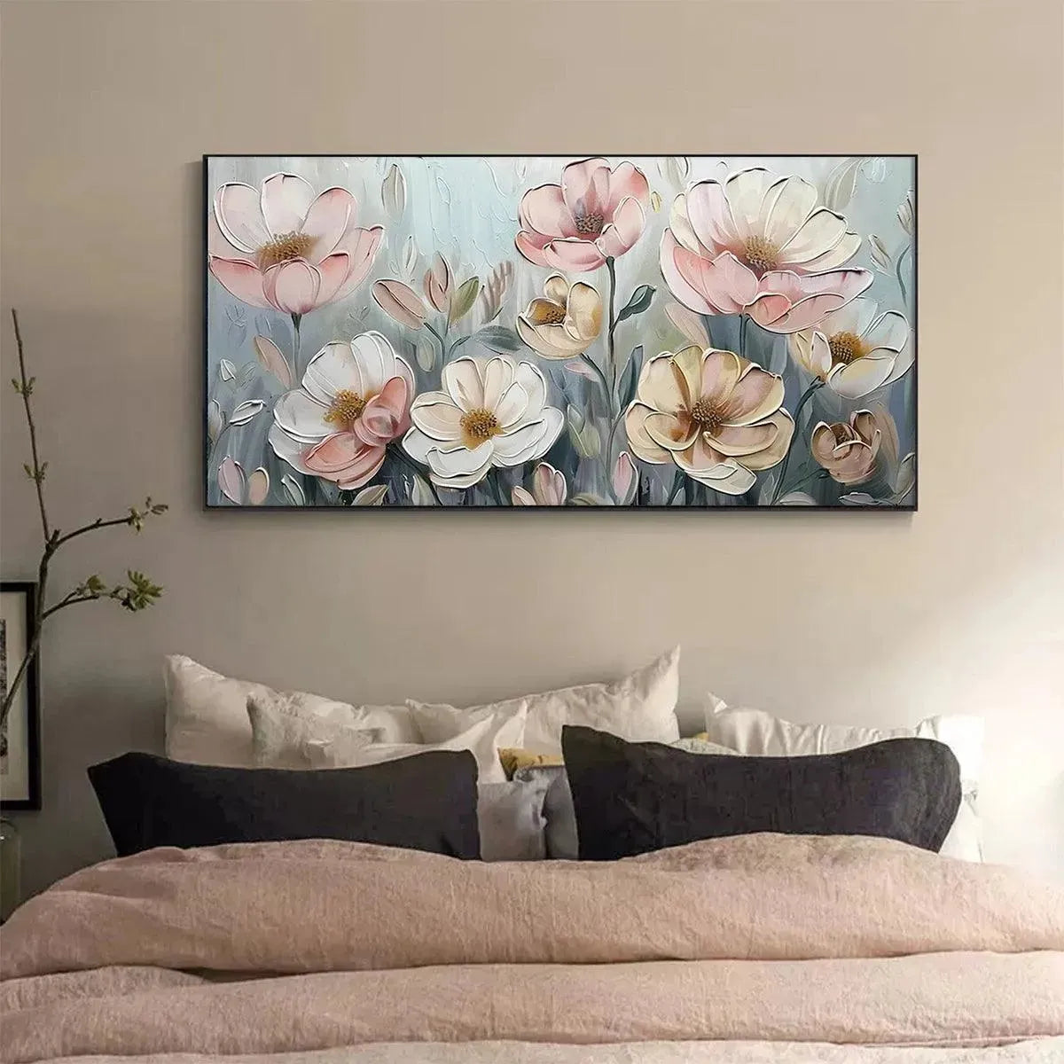 Abstract Cosmos Flower Painting | 3D Floral Wall Art #AA 143