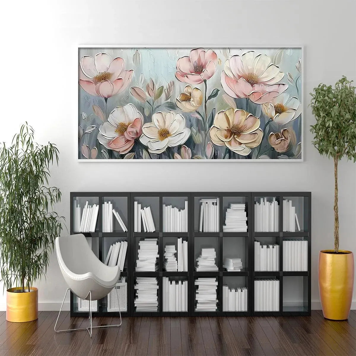 Abstract Cosmos Flower Painting | 3D Floral Wall Art #AA 143