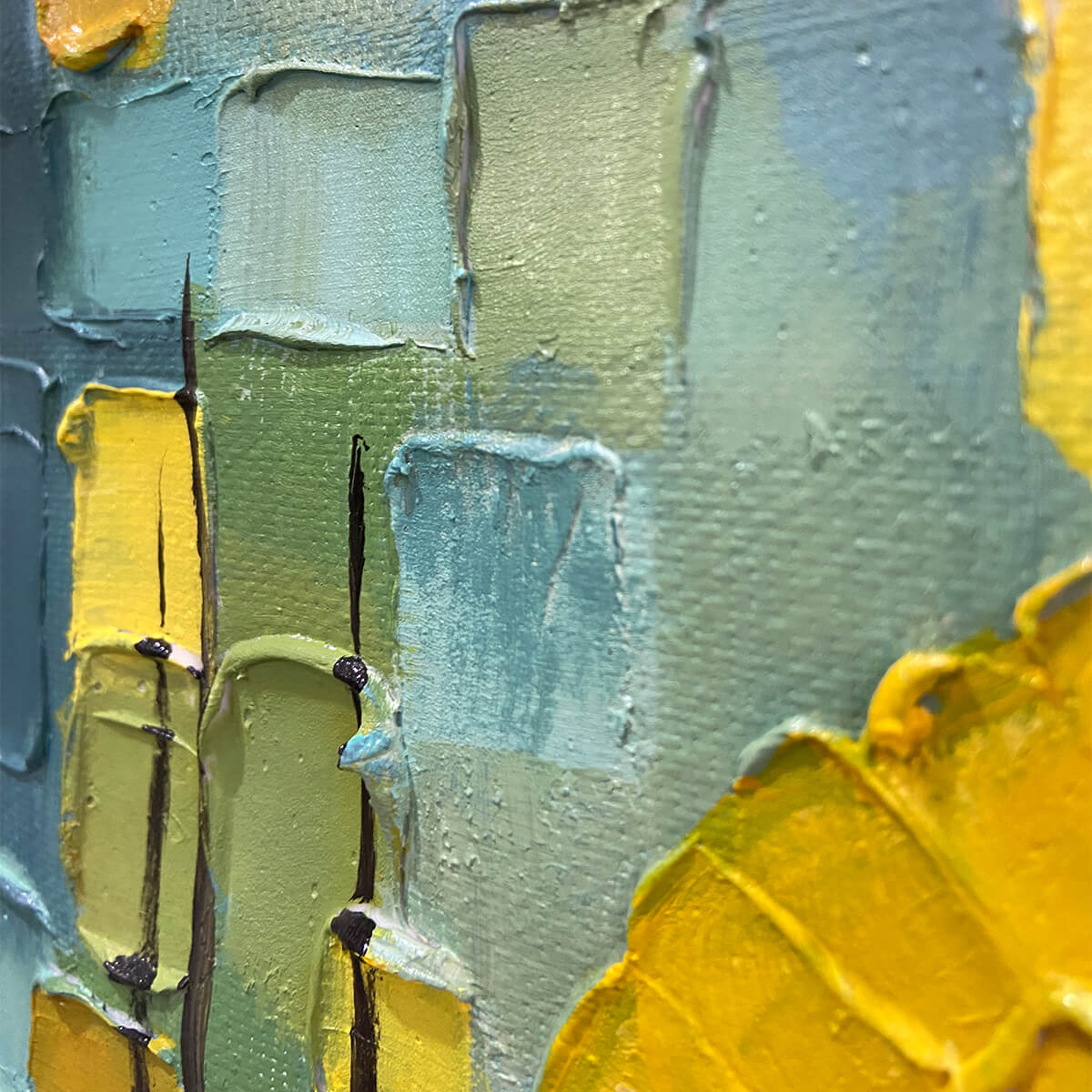 Luminous Sun Over City Art | Magical Abstract Painting #AA 146