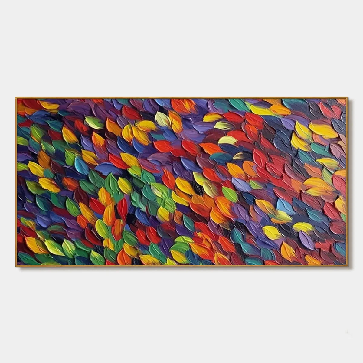 Textured 3D Colorful Leaves | Abstract Impasto Art #AA 147