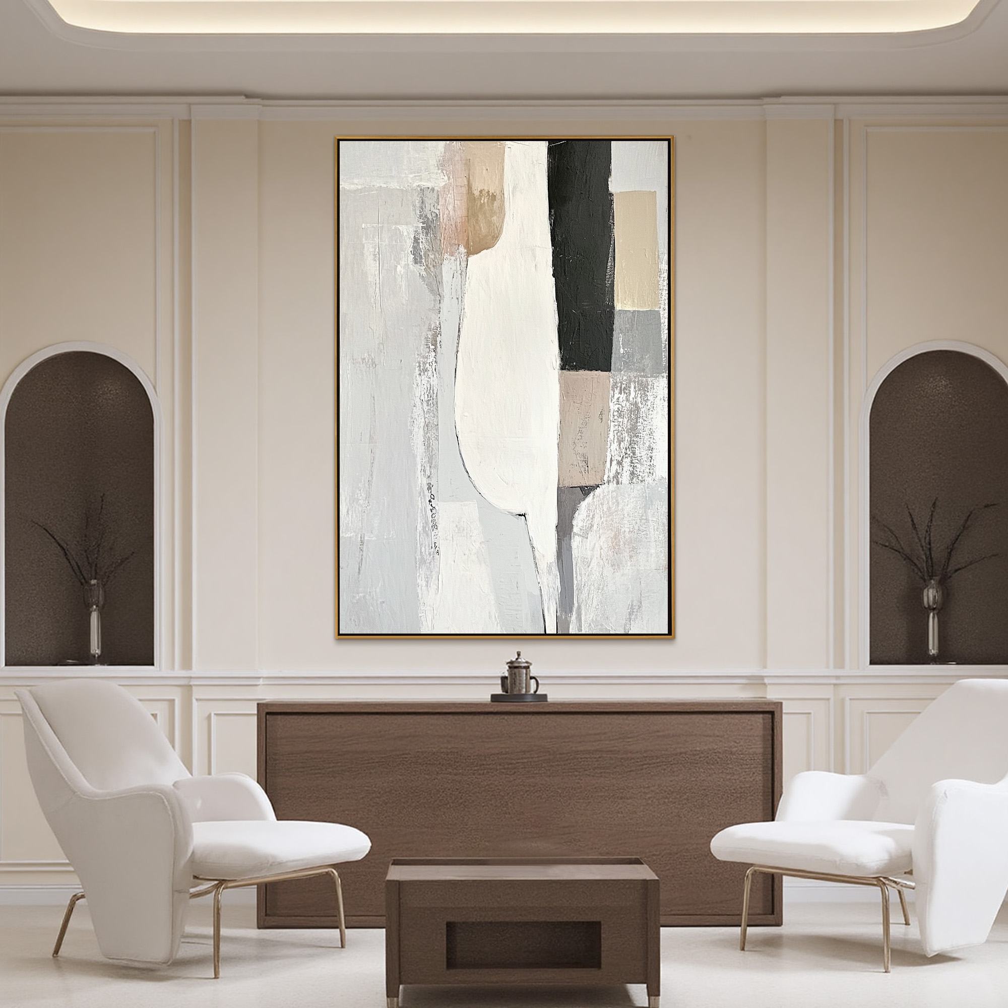 Wabi Sabi Wall Art | Neutral Textured Abstract Painting #AA 215