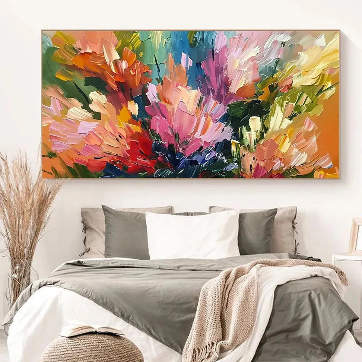 Explosion of Color Abstract Art | Vibrant Floral Painting #AA 167