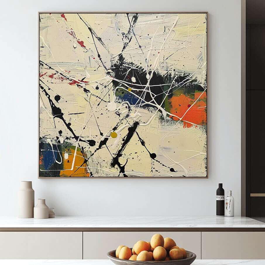 Creative Chaotic Line Art | Bold Abstract Canvas for Home #AA 352