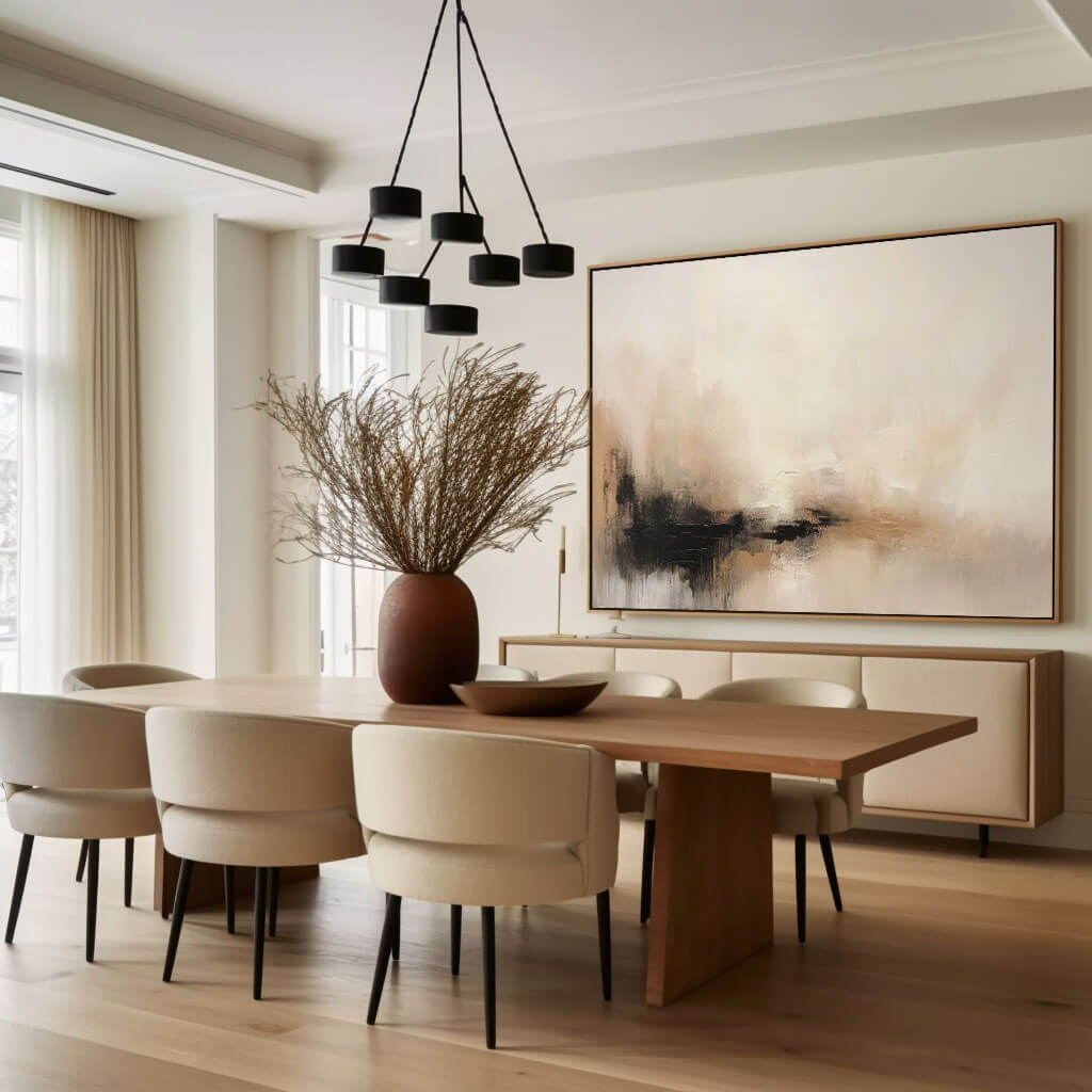 Japandi Style Wabi-sabi Wall Art | Minimalist Earth Tone Canvas #AA 367