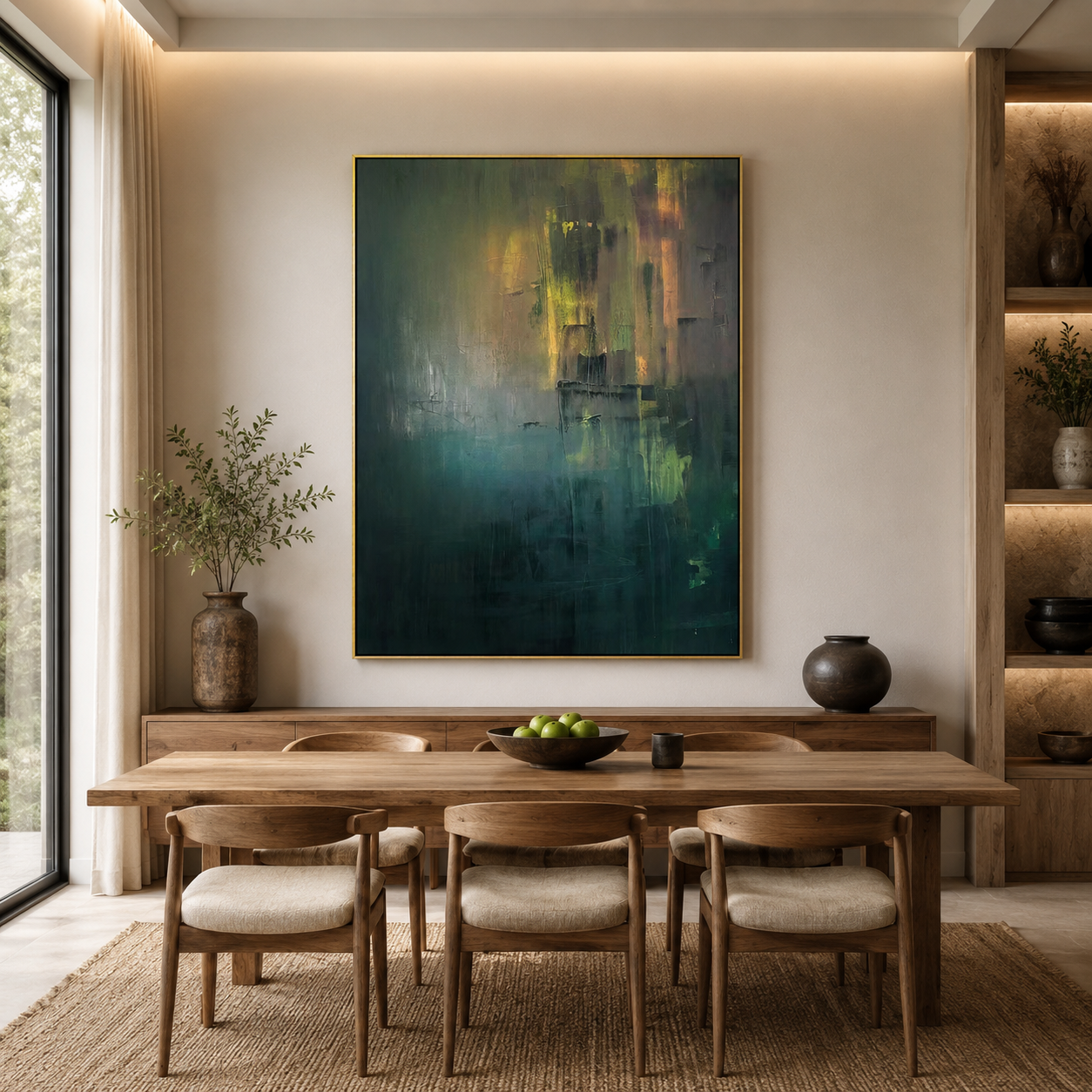 Silent Depths – Moody Abstract Wall Art for Organic Modern Interiors