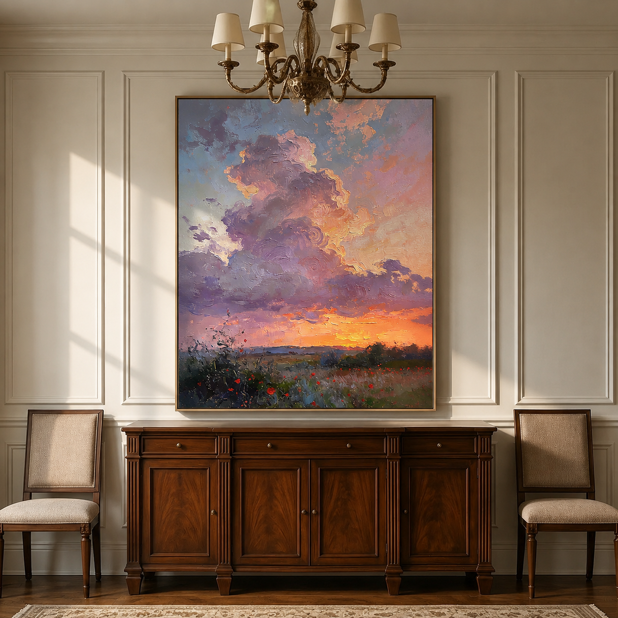 Lavender Reverie – Colorful Abstract Sky Wall Art