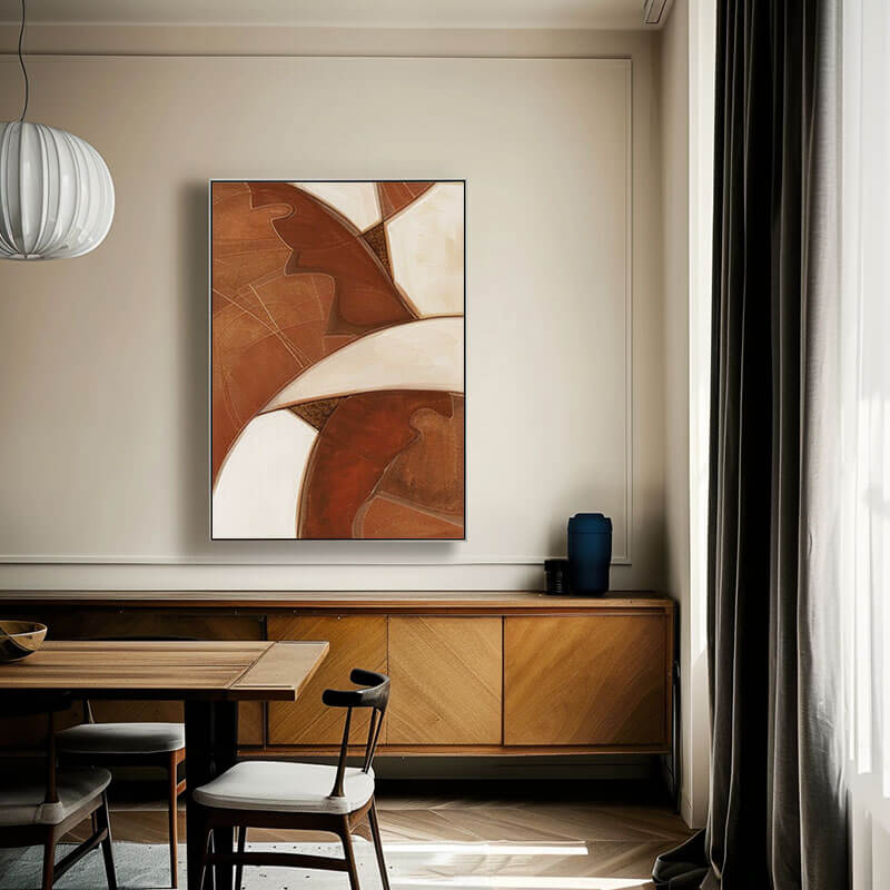 Wabi Sabi Wall Art | Neutral Earth Tone Abstract Painting #AA 153