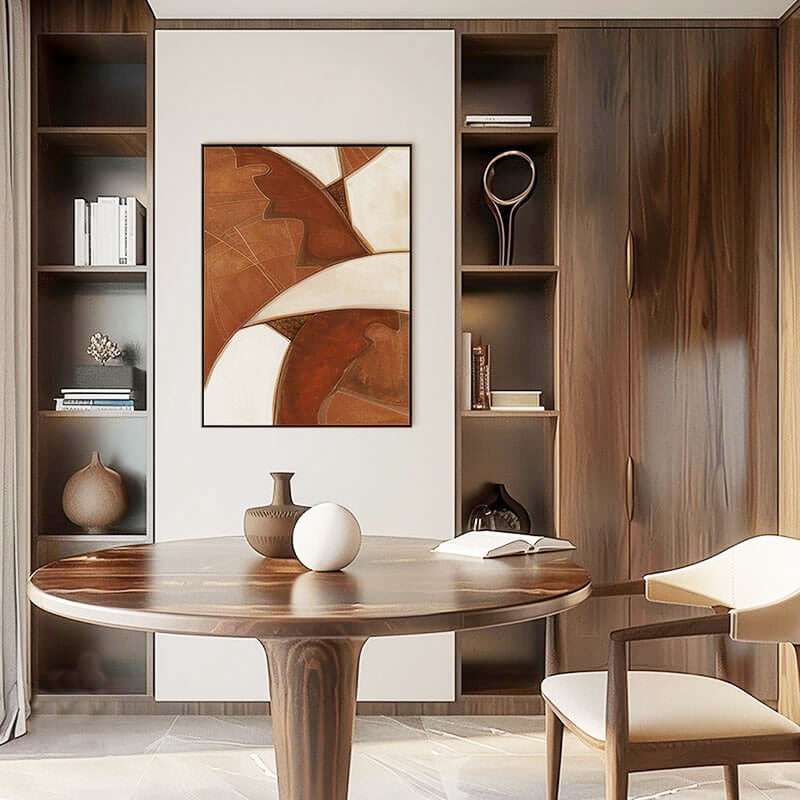 Wabi Sabi Wall Art | Neutral Earth Tone Abstract Painting #AA 153